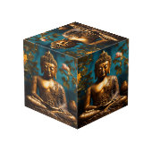 Buddha Foto Cube Würfel (Rückseite Schrägansicht)
