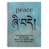 Buddha Friedenssymbol Notizblock (Vorderseite)