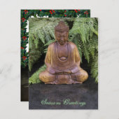 Buddha-Frohe Festtage Feiertagspostkarte (Vorne/Hinten)