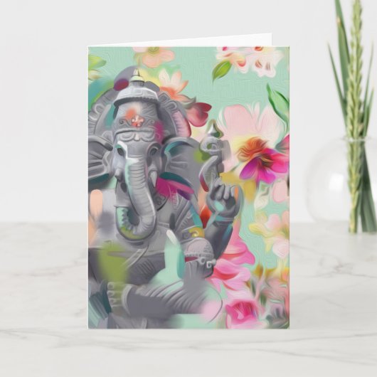Buddha Ganesha Art Grußkarte | Positivität Karte (Vorderseite)