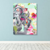 Buddha Ganesha Kunstdruck auf Leinwand (Insitu (Holzboden))