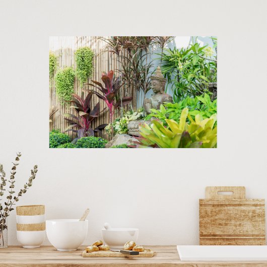 Buddha Garden Mauer Poster (Küche)