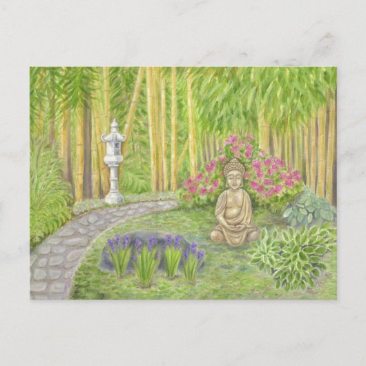 Buddha Garden Postkarte (Vorderseite)