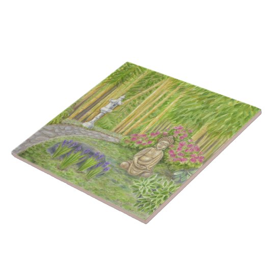 Buddha-Gartenwandfliese Fliese (Seite)