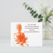 Buddha Gautama Anführungskarte Postkarte (Stehend Vorderseite)