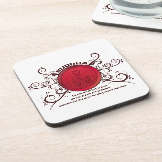 Buddha-Gegenwart Getränkeuntersetzer (Linke Seite)