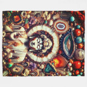 Buddha Geode Wall Fleecedecke (Vorderseite (Horizontal))
