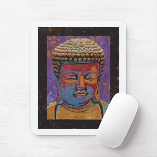 Buddha, Gerahmt Mousepad (Mit Mouse)