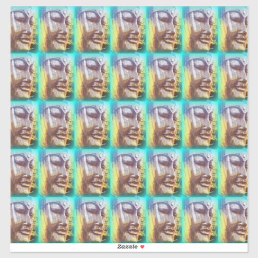 Buddha Gesicht Aufkleber (Blatt)