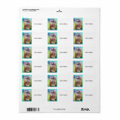 Buddha Gesicht grün Adressaufkleber (Vorne)