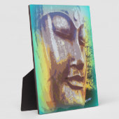 Buddha Gesicht grün Fotoplatte (Seite)