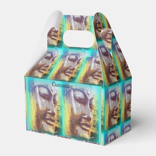 Buddha Gesicht grün Geschenkschachtel (Vorderseite)