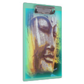 Buddha Gesicht grün Klemmbrett (Rechts)