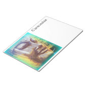 Buddha Gesicht grün Thunder_Cove Notizblock (angewinkelt)