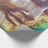 Buddha-Gesicht in Grünnähe Geschenkpapier (Ecke)