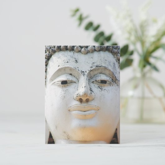 Buddha-Gesicht Postkarte (Stehend Vorderseite)