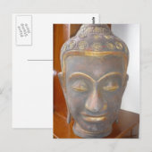 Buddha Gesicht Postkarte (Vorne/Hinten)