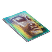 Buddha Gesichtsgrün Notizblock (Rechte Seite)