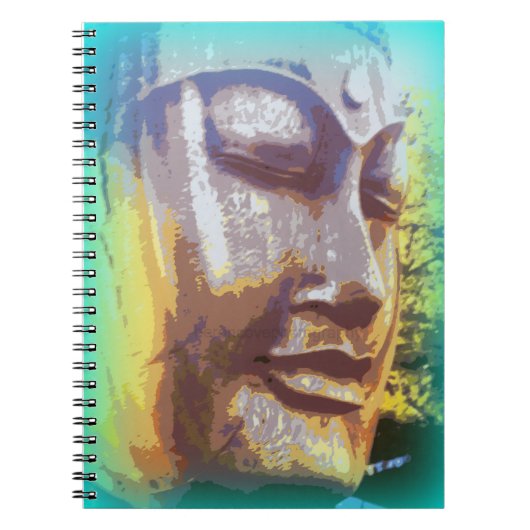 Buddha Gesichtsgrün Notizblock (Vorderseite)
