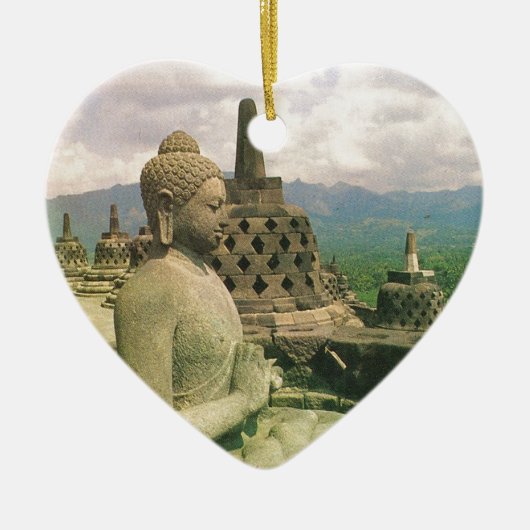 Buddha-Glockenstatue, Borobodur Tempel, Java Keramikornament (Vorne)