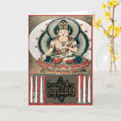 Buddha, Glückwunsch, fügen Sie Text hinzu Karte (Gelbe Blume)