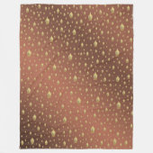 Buddha, golden + buddha, asiatisches Muster, glänz Fleecedecke (Vorderseite)