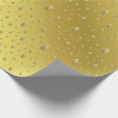 Buddha, golden + buddha, asiatisches Muster, glänz Geschenkpapier (Ecke)