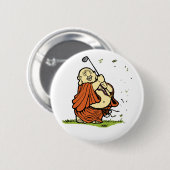 Buddha-Golf-Knopf Button (Vorne & Hinten)