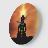 Buddha Große Wanduhr (Winkel)