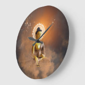 Buddha Große Wanduhr (Winkel)