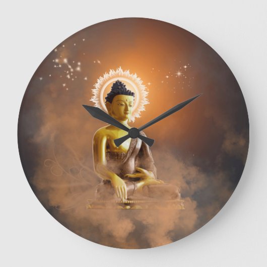 Buddha Große Wanduhr (Vorderseite)