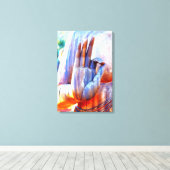 Buddha Hand A-Ok mudra Leinwanddruck (Insitu (Holzboden))