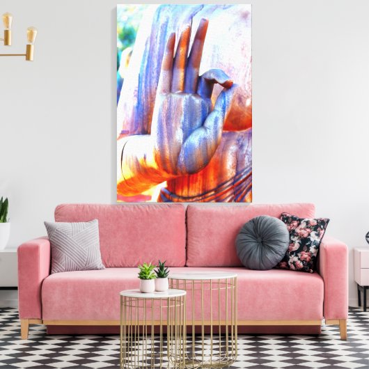 Buddha Hand A-Ok mudra Leinwanddruck (Insitu (Wohnzimmer))