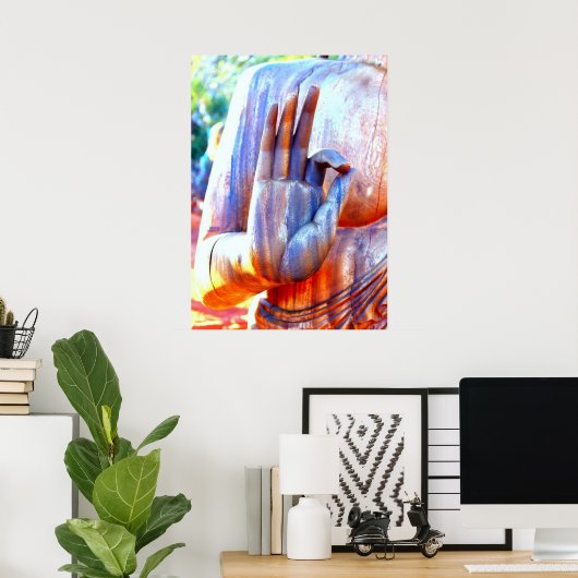 Buddha Hand in A-Ok mudra Poster (Heimbüro)