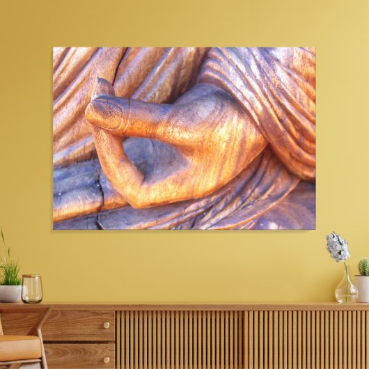 Buddha Hand mudra gewickelt Leinwand (Insitu (Wohnzimmer))