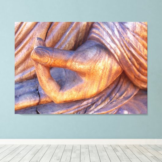 Buddha Hand mudra gewickelt Leinwand (Insitu (Holzboden))