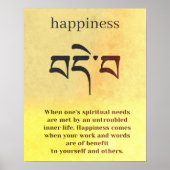 Buddha Happy Symbol Poster (Vorne)
