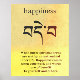 Buddha Happy Symbol Poster