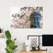 Buddha Head gegen Sakura Cheroms Poster (Heimbüro)