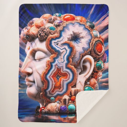 Buddha Head Geode Sherpadecke (Vorderseite)