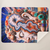 Buddha Head Geode Sherpadecke (Vorderseite (Horizontal))