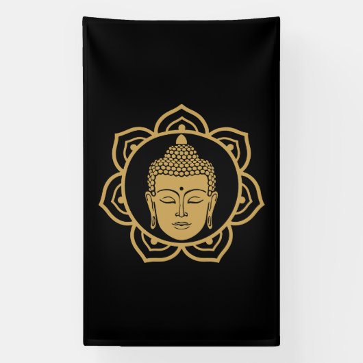 Buddha Head Meditation Banner (Vertikal)