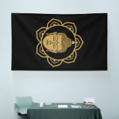 Buddha Head Meditation Banner (Messe)