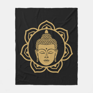 Buddha Head Meditation Fleecedecke