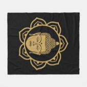 Buddha Head Meditation Fleecedecke (Vorderseite (Horizontal))