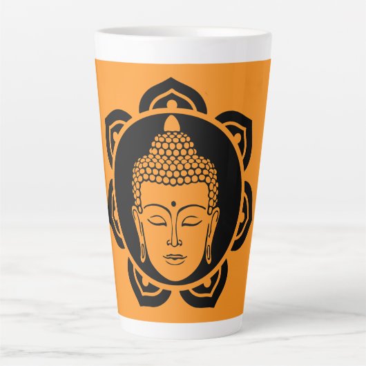 Buddha Head Meditation Milchtasse (Vorderseite)