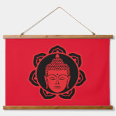 Buddha Head Meditation Wandteppich Mit Holzrahmen (Vorderseite)