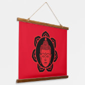 Buddha Head Meditation Wandteppich Mit Holzrahmen (Gewinkelt)