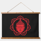 Buddha Head Meditation Wandteppich Mit Holzrahmen (Vorderseite 2)