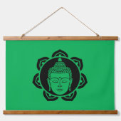Buddha Head Meditation Wandteppich Mit Holzrahmen (Vorderseite 2)